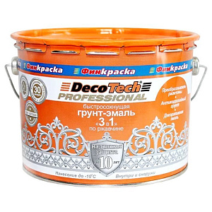 грунт-эмаль 3 в 1 decotech, графит под ral7024, 1.8 кг