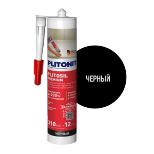 герметик plitonit plitosil premium черный - 310 мл (1/12)