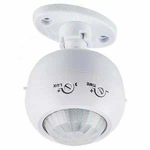 датчик движения поворотный1200w 8m 120°(гориз.) 360°(верт.) белый, sen16