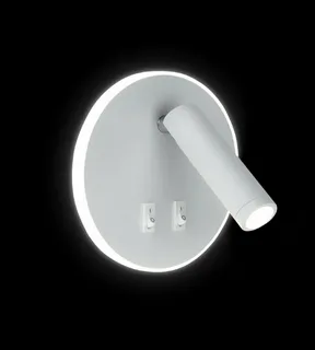 светильник настенный kl-rdl004r wh led 8+1w 4000k размер: d15*h8,5см (4 [01109449]