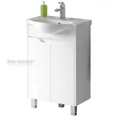 тумба напольная crystal 65см цвет белый с раковиной best 65
