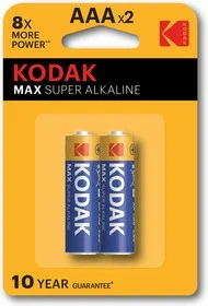 батарейки kodak lr03-2bl max super alkaline [k3a-2] (20/100/19800)