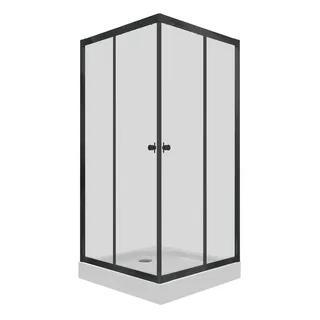 душевое ограждение вента-блэк, 90х90, квадрат, проф. черный