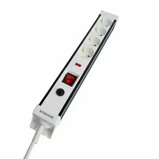 сетевой фильтр 4-местный с/з 3x1мм2, 3 м, 250в, 16а, серия techno, hm22-41-03, белый