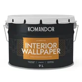краска "interior wallpaper" для обоев база а 9 л (1) "komandor"