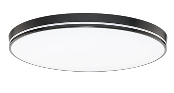 светильник настенно-потолочный светодиодный tango "матрикс черный" 60вт 3000-6000к тёплый-холодный свет, круглый,пульт ду