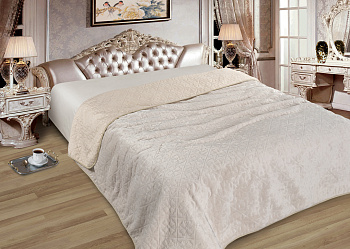 покрывало ультрастеп элит+мех п/э марианна (05, 160*220, 1,5 спальные, светло-бежевый)