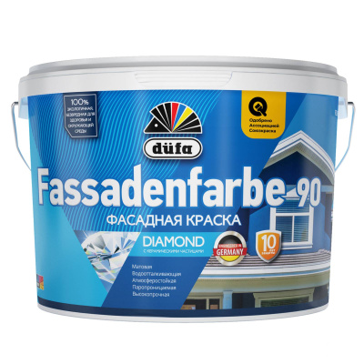 краска в/д dufa fassadenfarbe фасадная 9л (1шт/уп)