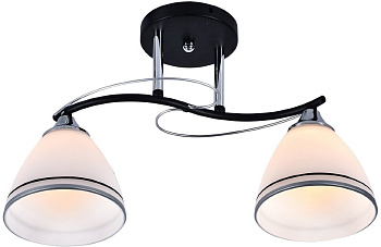 светильник потолочный мс-xa1157/2 bk+cr [01091088]