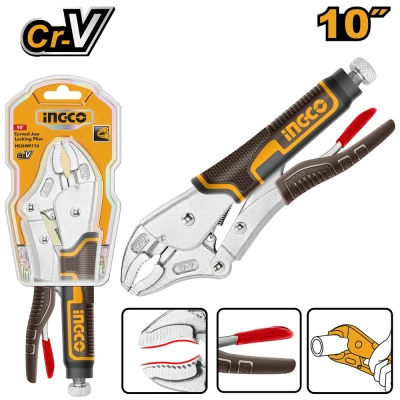 клещи фиксатором 250 мм ingco hcjlw0110 industrial