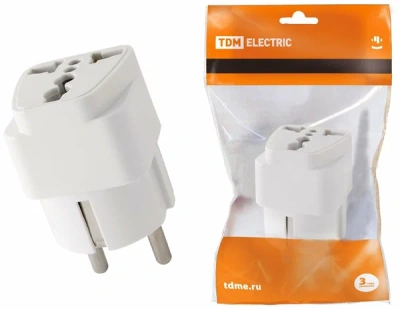 адаптер универсальный с/з 16а 250в белый
