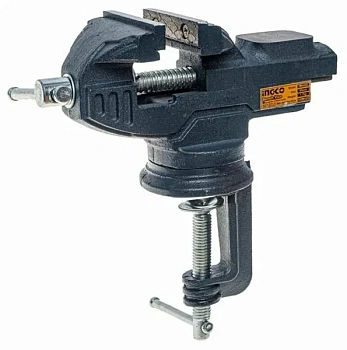 тиски поворотные с наковальней 1000 кгс ingco hbv082