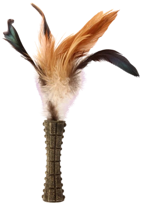 75334 игрушка для кошек спрессованная кошачья мята с перьями 8см, серия johnny stick