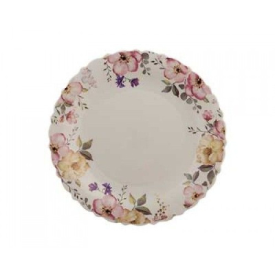 блюдо royal garden gold flowers 35*26см овал. опал. стекло (4) (12) po1010vgf