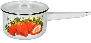 ковш стальэмаль 1,5л с крышкой с рис. (4) (288) 1с43с