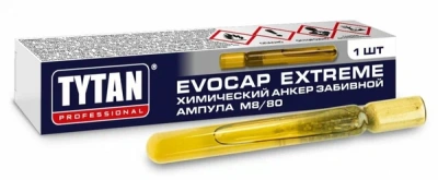 анкер химический tytan professional evocap extreme ампула m8/80 забивной