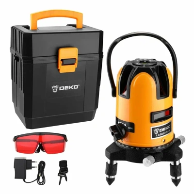 уровень лазерный deko ll57 set1 красный луч 30м