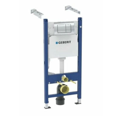 инсталляция для унитаза duofix с прямоугольной клавишей цвет хром глянцевый