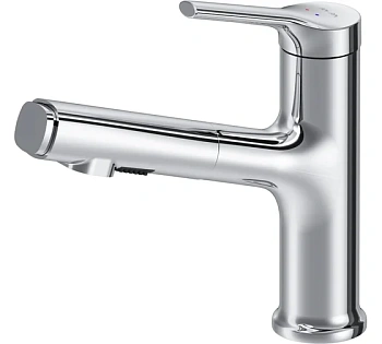 смеситель для раковины x-joy s f85b02900 однорычажный с вытяжным изливом цвет хром