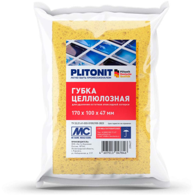 губка plitont целлюлюзная для эпоксидной затирки