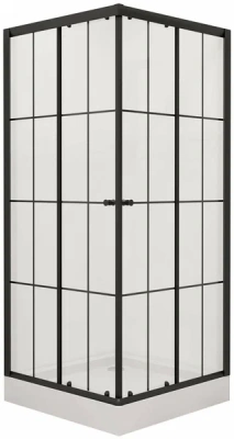 душ. уголок ng-0190-14 (900х900х1950) низкий поддон(14см), стекло прозрачное, 2 места