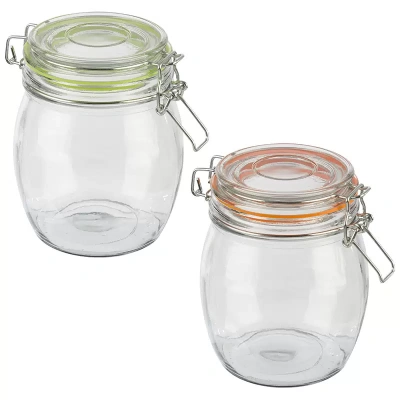 банка стеклянная bravo с бугельным замком, 1000мл, 7252 mallony