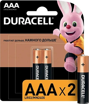 элемент питания duracell lr03-2bl basic cn