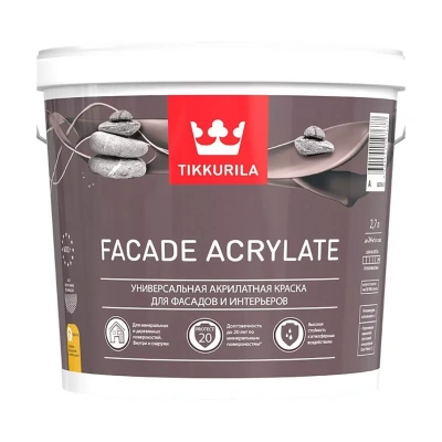 краска "facade acrylate" (1) для фасадов 5 л "тиккурила"