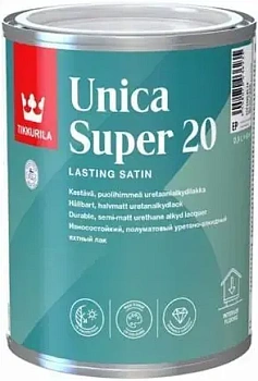 лак яхтный полуматовый "unica super strong 20" ep 0,9 л (1/6) "тиккурила"