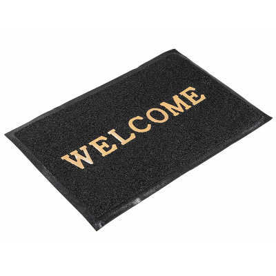 коврик придверный пористый comeforte "welcome" 40х60см черный 30шт/уп