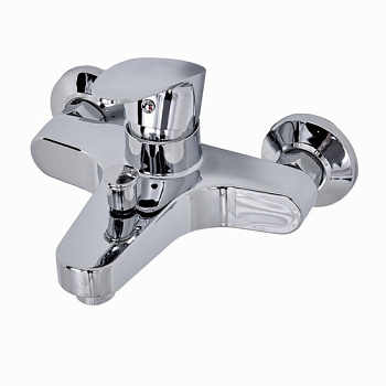 смеситель для ванны onelife p09-100cr однорычажный полимерный короткий излив цвет хром