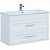 тумба бостон м 80 цв.белый матовый с раковиной
