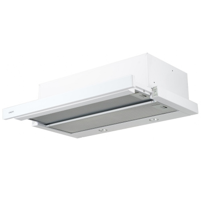 вытяжка кухонная акро wk-7 light eco twin glass 60см, белый 2led/870м3/3скор.