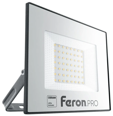 прожектор светодиодный 50w 6400k ip65 ac175-265v/50hz, черный, ll-1000