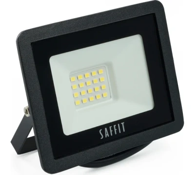 прожектор светодиодный saffit 2835smd, 20w 6400k ac220v/50hz ip65, черный в компактном корпусе, sfl90-20