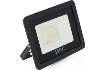 прожектор светодиодный saffit 2835smd, 30w 4000k ac220v/50hz ip65, черный в компактном корпусе, sfl90-30