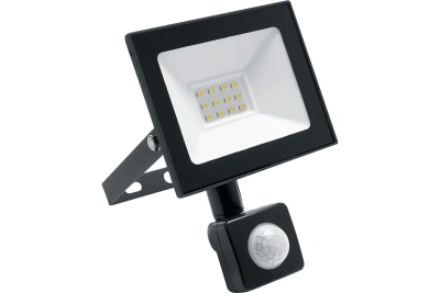 прожектор светодиодный sfl80-20 с выносным датчиком saffit 2835smd 20w 6400k ac220v/50hz ip65, черный в компактном корпусе