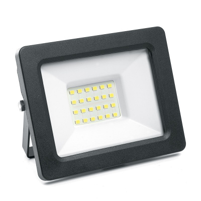 прожектор светодиодный saffit 2835smd, 30w 6400k ac230v/50hz ip65, черный в компактном корпусе, sfl90-30