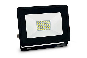 прожектор светодиодный сдо-7 30вт 230в 6500к ip65 черный in home