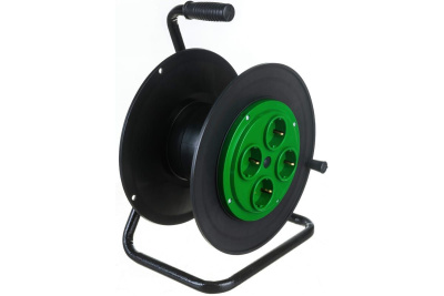 катушка пластиковая эра rp-4e для подключения провода 4 розетки c заземлением