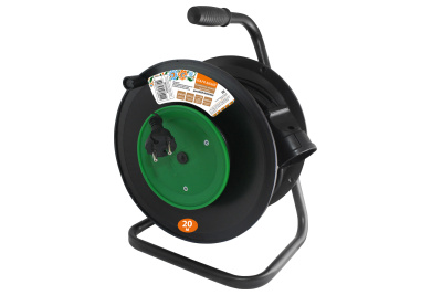 удлинитель на катушке силовой народный с 1 выносной роз. пвс 2200 вт с/з, 20м