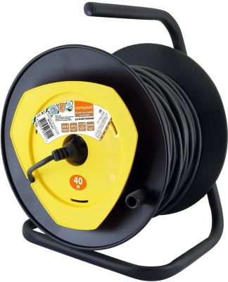 удлинитель на катушке силовой народный с 1 выносной роз. пвс 2200 вт с/з, 40м