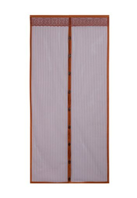 штора антимоскитная на дверь на магнитах dekotex image xh-03 brown 100*210см (1/20)