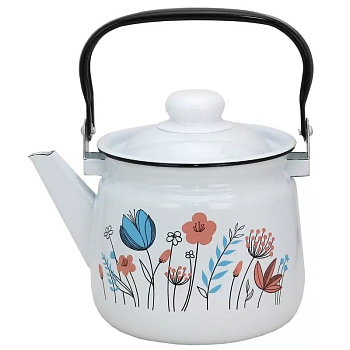 чайник эмал 3,5л цветочки