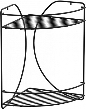 полка для ванной комнаты двойная "бабочка, черный"