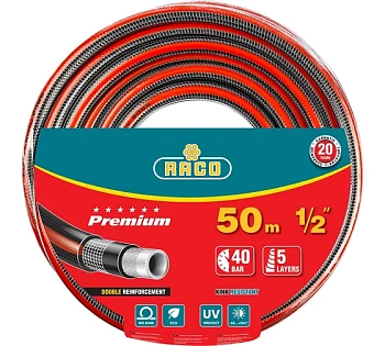 шланг армированный 5-ти слойный raco premium 1/2"x50м