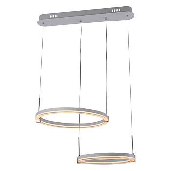 подвесная светодиодная люстра 6097/2a wht+chr 76w