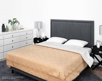 покрывало ультрастеп однотонное полисатин<br/>бояртекс (14-1118(и), 180*210, 2 сп, персиковый)