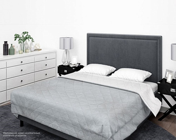 покрывало ультрастеп однотонное полисатин<br/>бояртекс (14-4105(и), 180*210, 2 сп, св-серый)