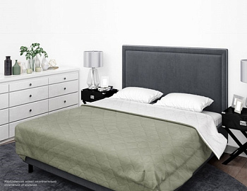 покрывало ультрастеп однотонное полисатин<br/>бояртекс (16-0213(и), 150*210, 1,5 сп, оливковый)